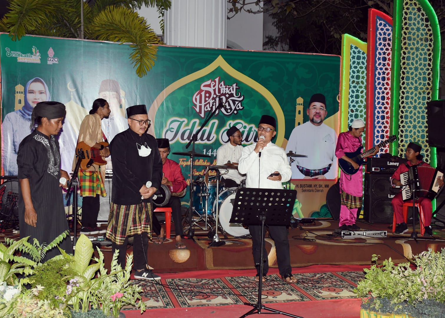Takbir Kemenangan, Bupati Bengkalis Takbiran di Masjid Agung Istiqomah