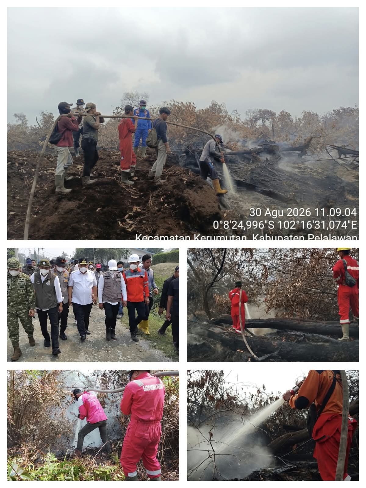 Api Tak Kenal Batas, PT Gandaerah Hendana Bersama TNI-Polri dan Manggala Agni Perkuat Penanganan Karhutla