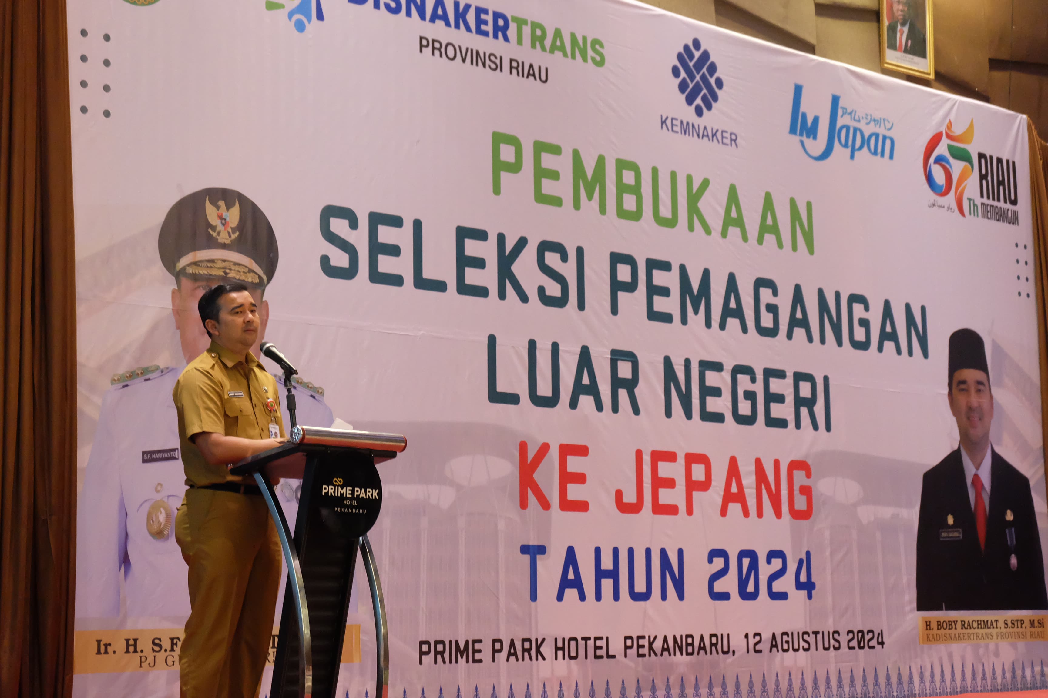 Ini Pesan Kadisnakertrans Riau Saat Membuka Kegiatan Seleksi Pemagangan Luar Negeri ke Jepang