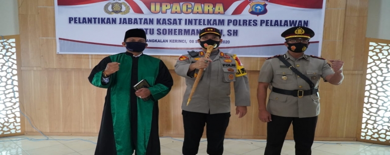 Iptu Sohermansyah Resmi Jabat Kasat Intel Polres Pelalawan
