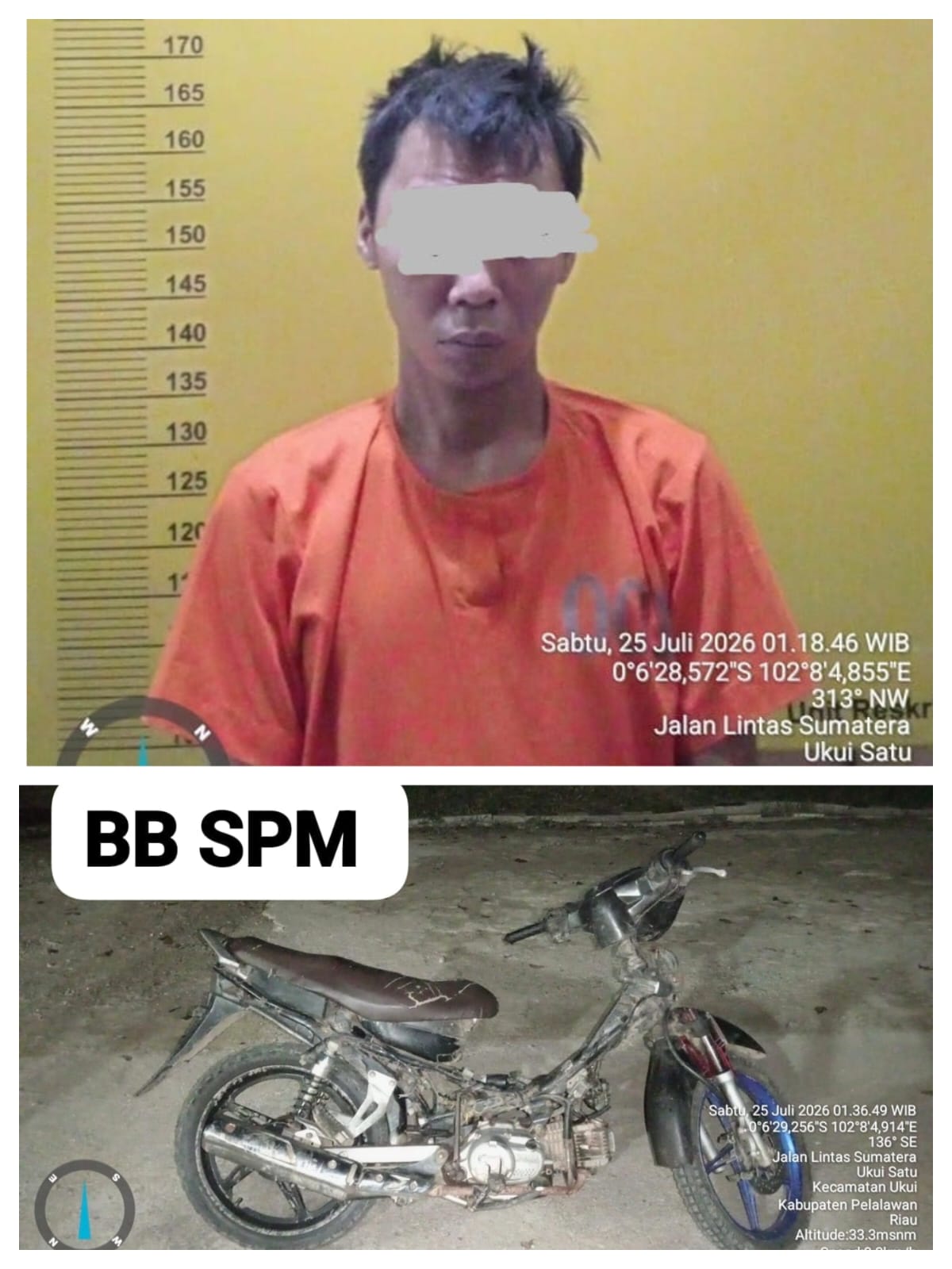 Aksi Curanmor di Ukui Digagalkan Warga, Pelaku dan Motor Curian Berhasil Diamankan