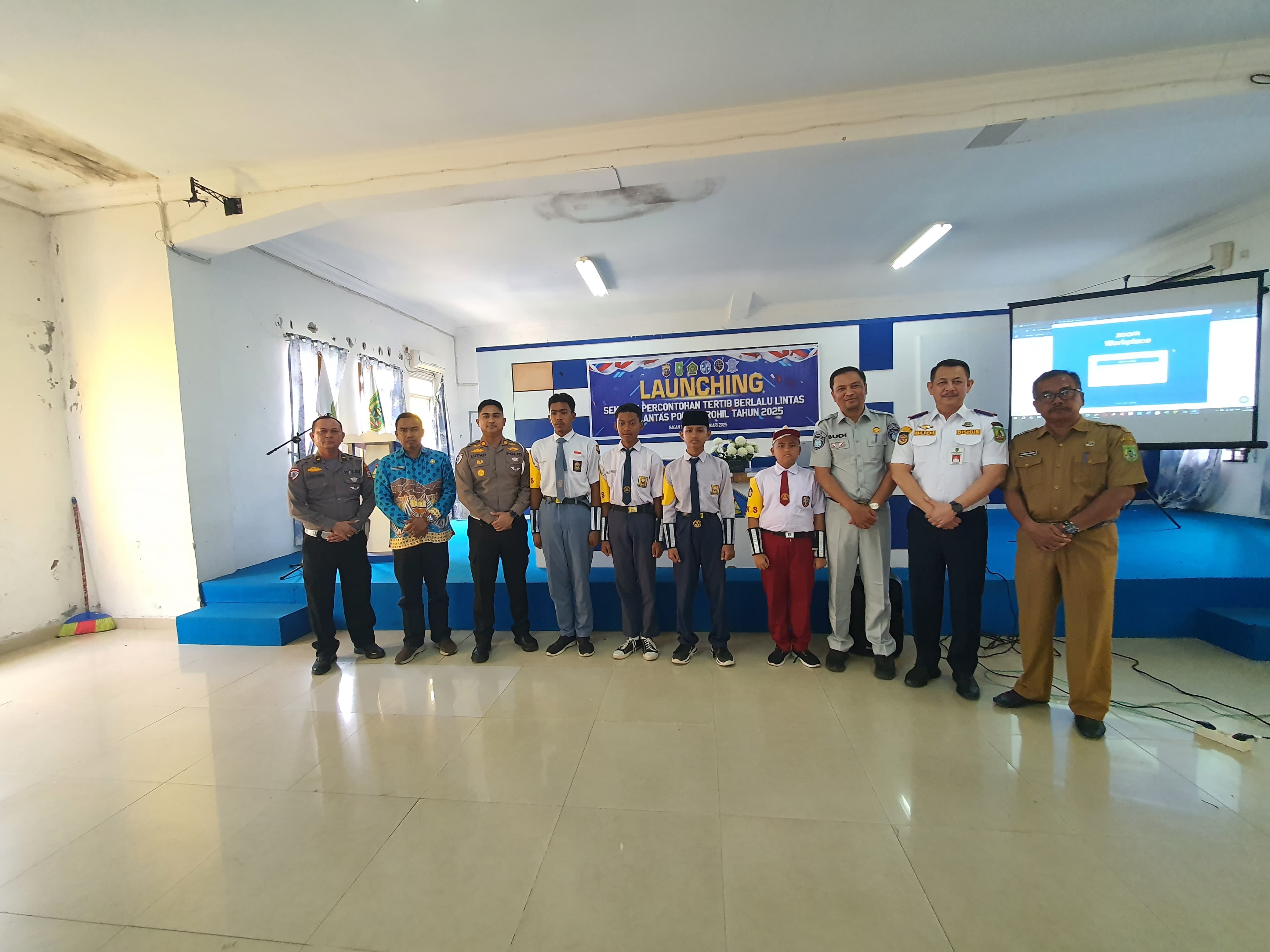 Budayakan Tertib Lalin Satlantas Polres Rohil Launching Sekolah Percontohan Berlalu Lintas