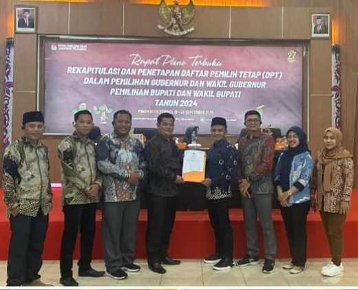 KPU Pelalawan Tetapkan 291.888 Pemilih untuk Pilkada 2024