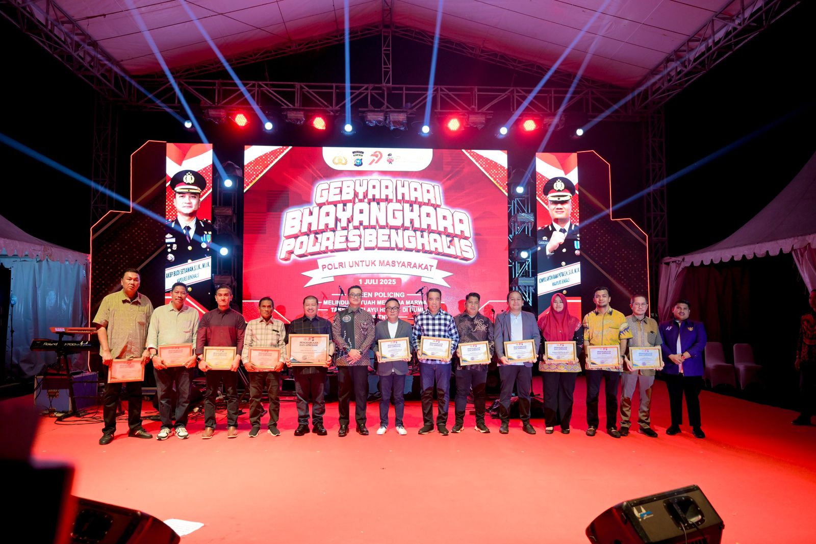 Bupati dan Tokoh Masyarakat Rayakan HUT Bhayangkara ke -79 di Duri