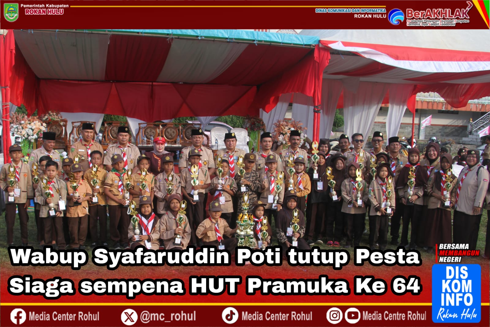 Wabup Syafaruddin Poti tutup Pesta Siaga sempena HUT Pramuka Ke 64