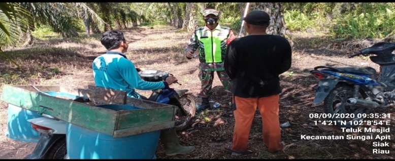 Serda Dedy S Koramil 06/ Sei apit kodim 0303/ Bengkalis Komsos Karlahut Kampung Tl Mesjid