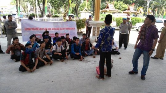 Ini Tuntutan Grapari Saat Gelar Aksi di Gedung Museum Sang Nila Utama, Pekanbaru
