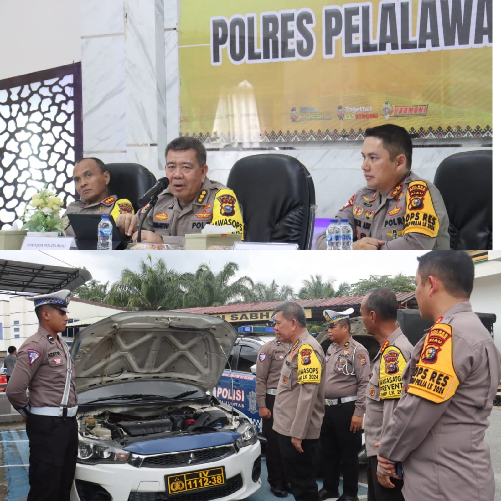 Irwasda Polda Riau dan Pamatwil Polda Riau Lakukan Supervisi Kesiapsiagaan Pengamanan Pilkada Serentak 2024 di Polres Pelalawan