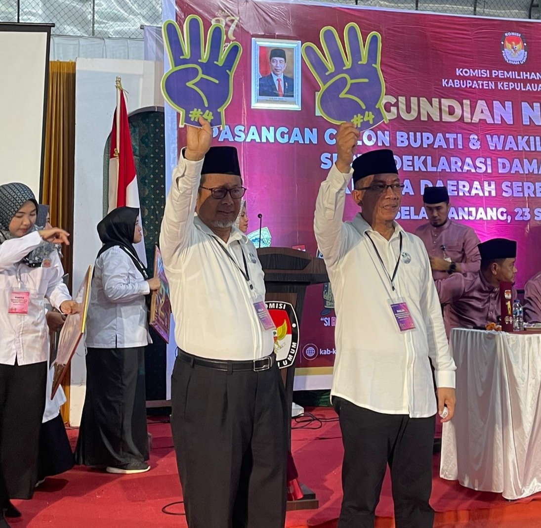 Pencabutan Nomor Urut  H Masrul Kasmy-Fauzi Hasan Dapat Nomor Urut 4