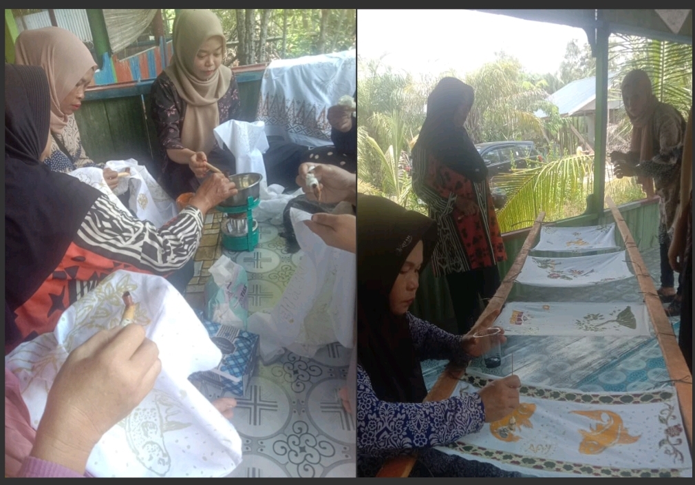 Tim PDP UNRI Latih Warga Membatik dengan Motif Mangrove