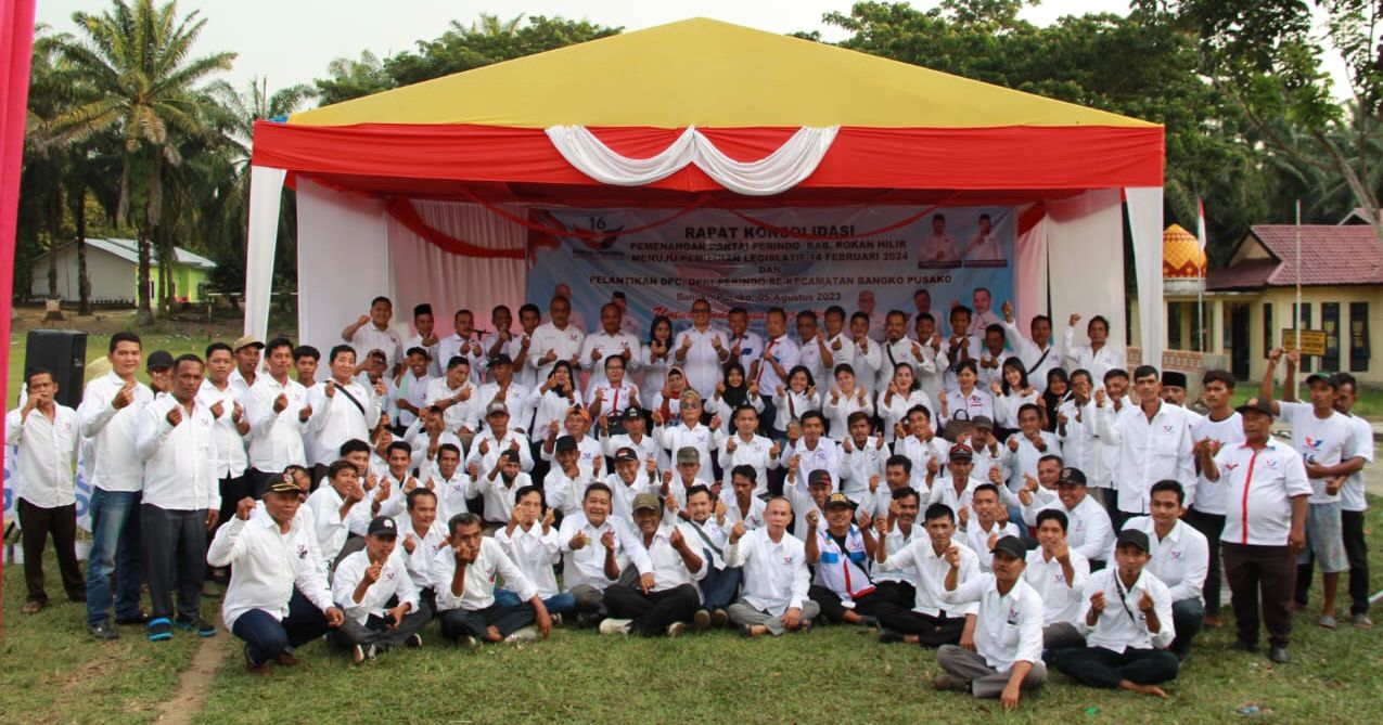 Terus Bergerak, Partai DPC Perindo Kecamatan Bangko Pusako Rohil di Kukuhkan