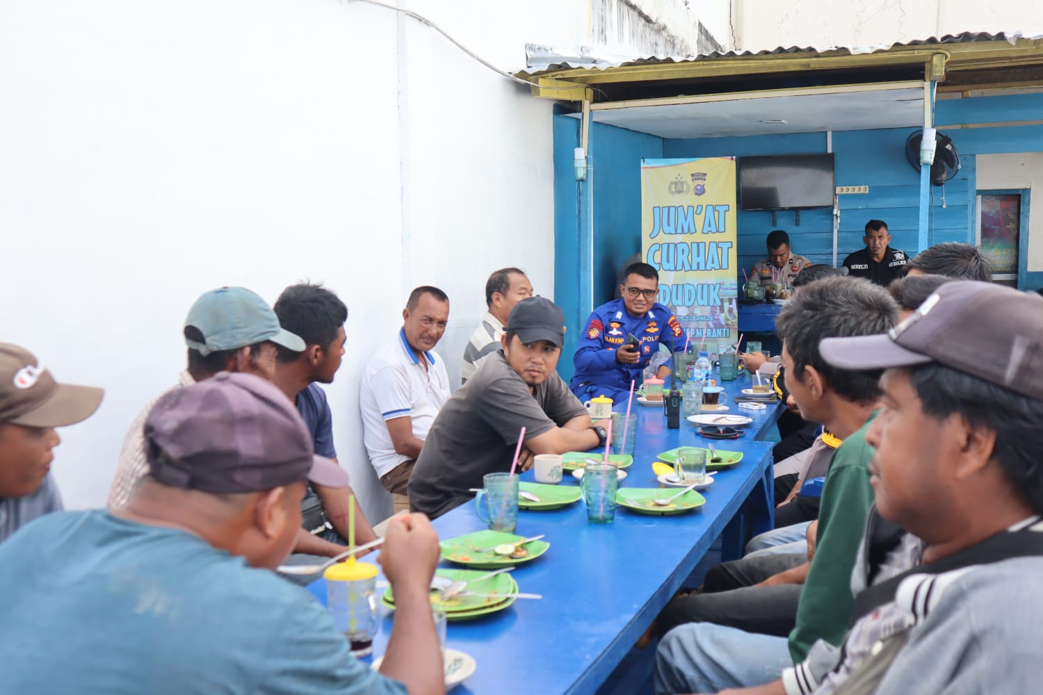 Jumat Curhat Polairud Polres Kepulauan sebagai Upaya Cooling System Jelang Pemilu