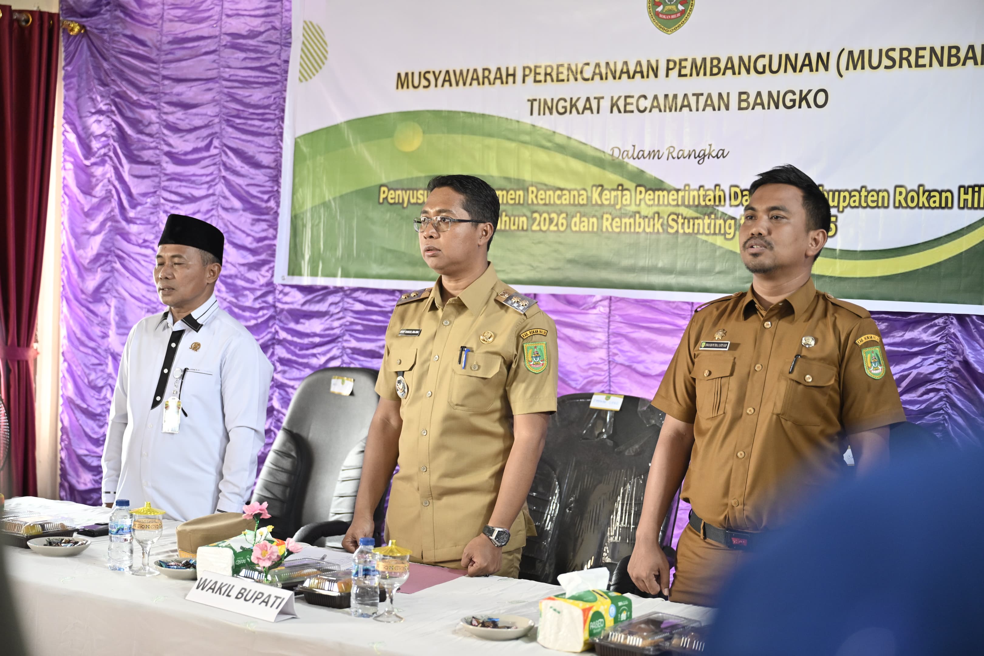 Musrenbang Kecamatan Bangko : Wabup Rohil Dorong Prioritas Pembangunan Aula Kantor Camat