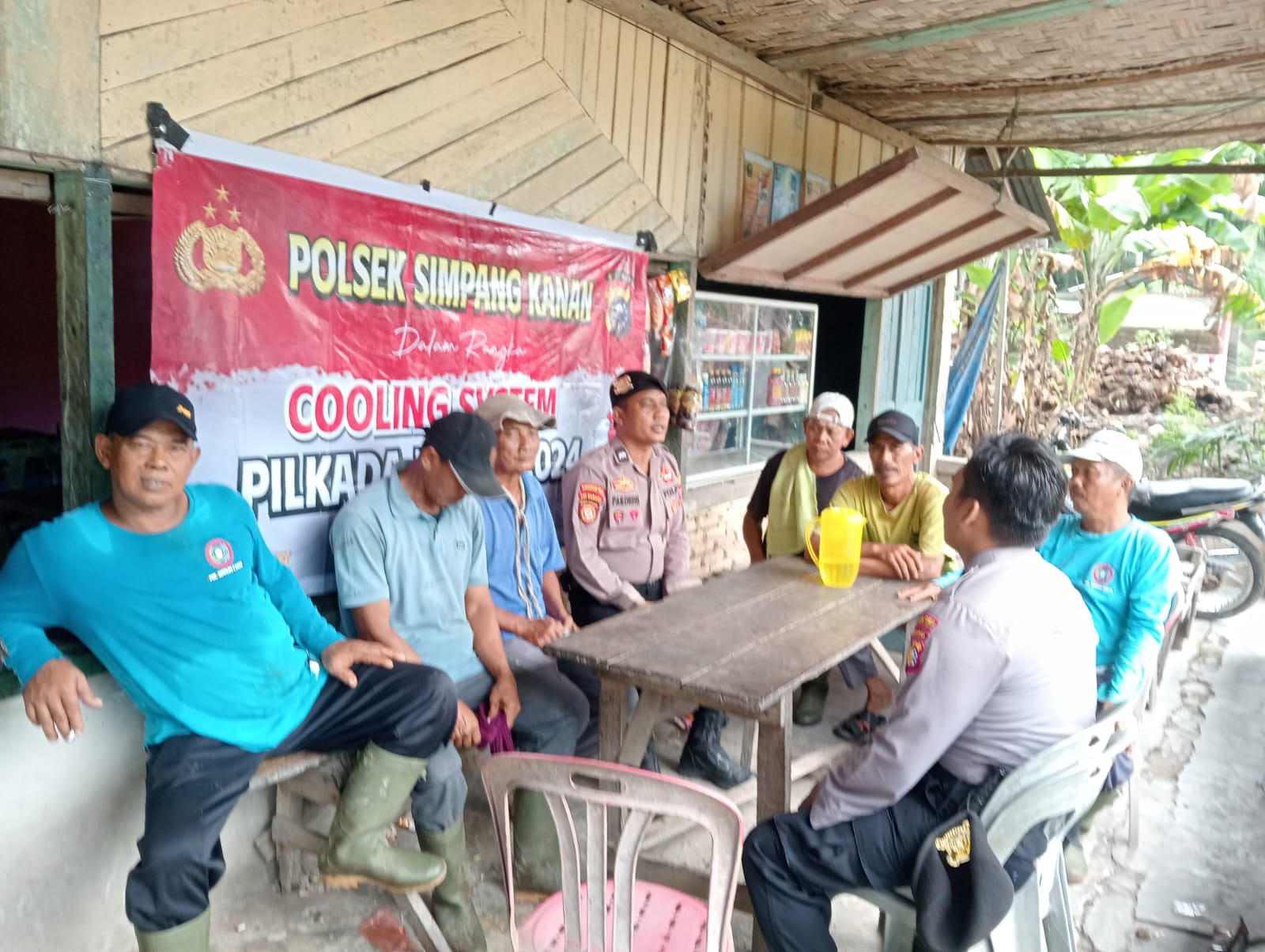 Kanit Samapta Ajak Masyarakat Dan Tokoh Pemuda Simpang kanan Ciptakan Kamtibmas