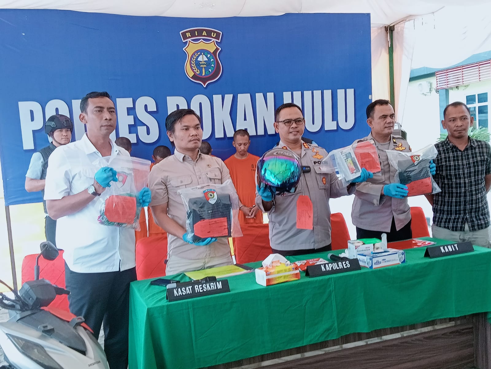 Kapolres Rohul sampaikan tiga Kasus Menonjol Hasil Ketangkasan  Sat Reskrim