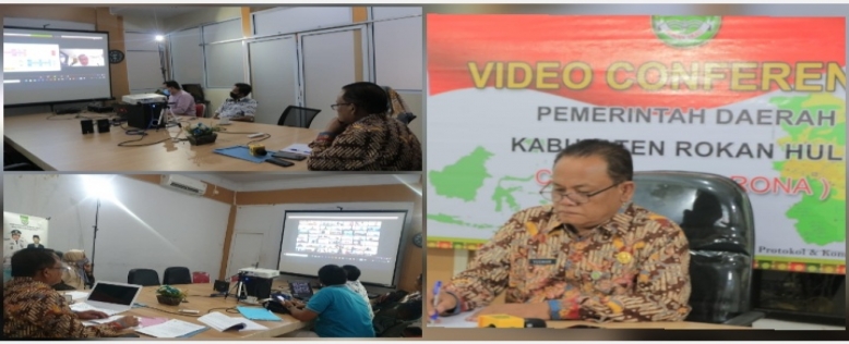 Kepala Diskominfo Rohul Ikut Rakornas Forkasi se-Indonesia Melalui Vicon