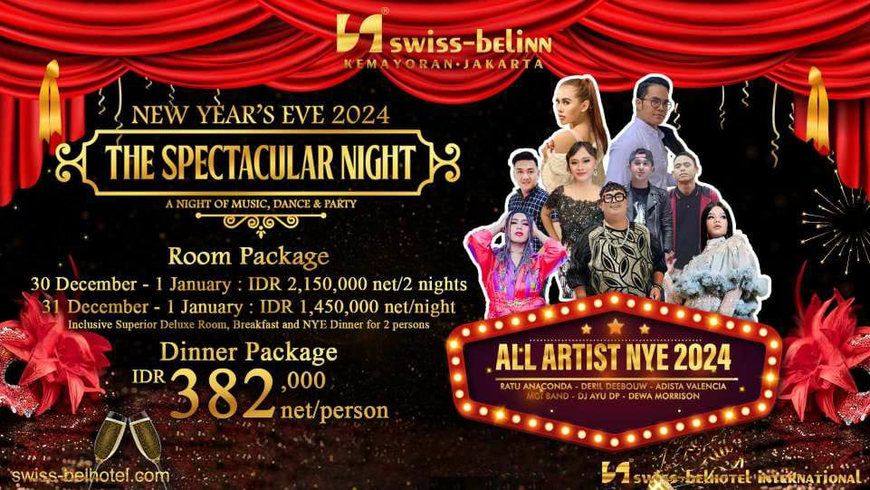 Swiss-Belinn Kemayoran Hadirkan Malam Penuh Hiburan, New Year's Eve 2024: The Spectacular Night