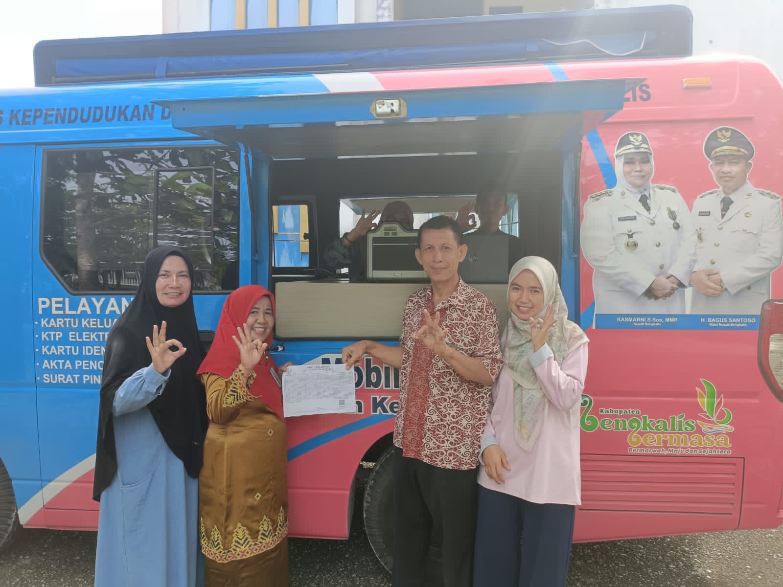 Selaraskan Program Visi Misi Bupati, Program Mobil Layanan  Molduk Disdukcapil Bengkalis Terus Bergerak