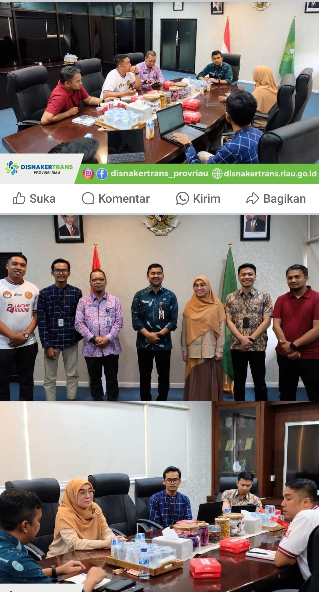 Tingkatkan Kualitas Pelatihan Vokasi, Disnakertrans Riau Audensi dengan PT. PHR dan PCR