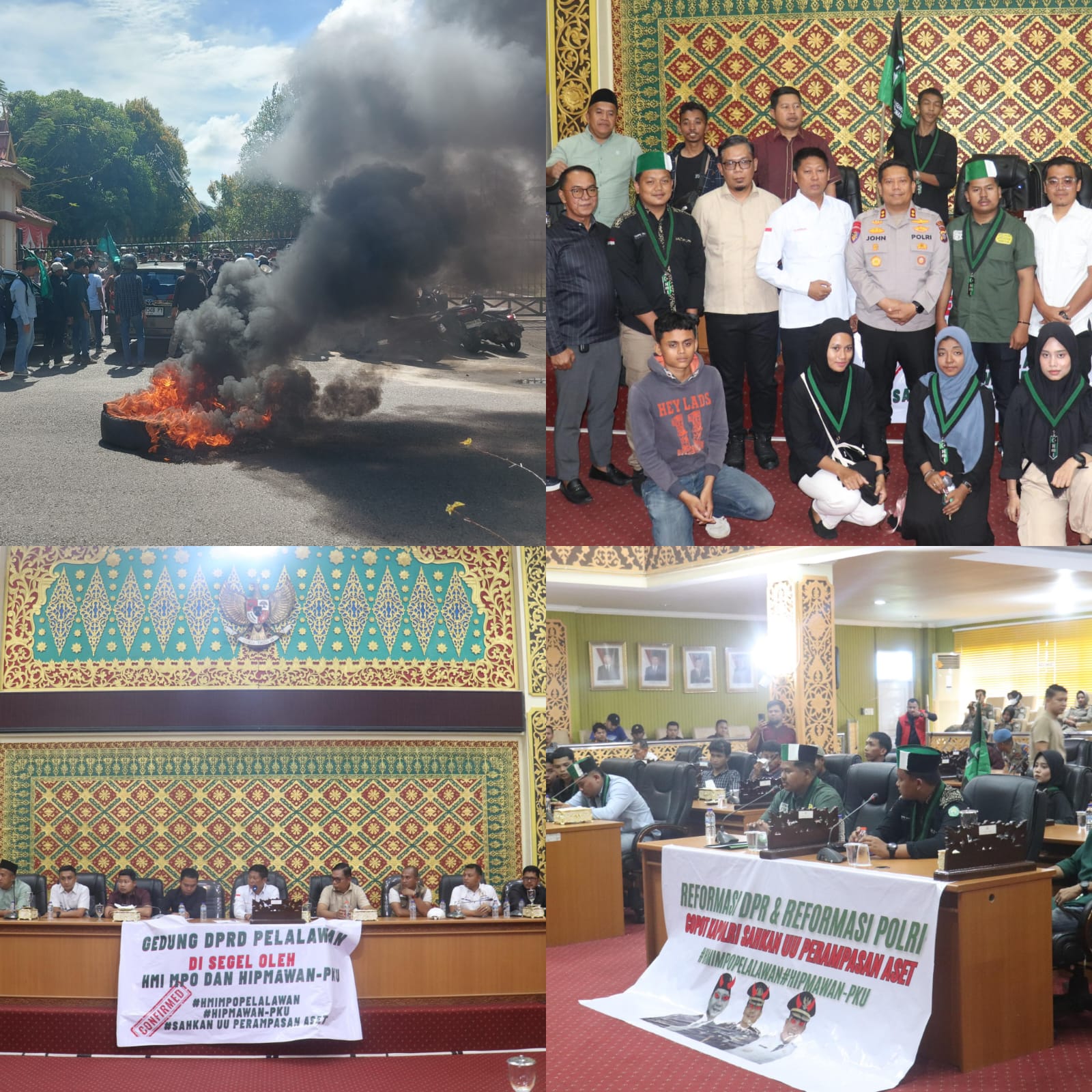 HMI Cabang Pelalawan Gelar Aksi Damai di DPRD, Tuntut Reformasi dan Keadilan