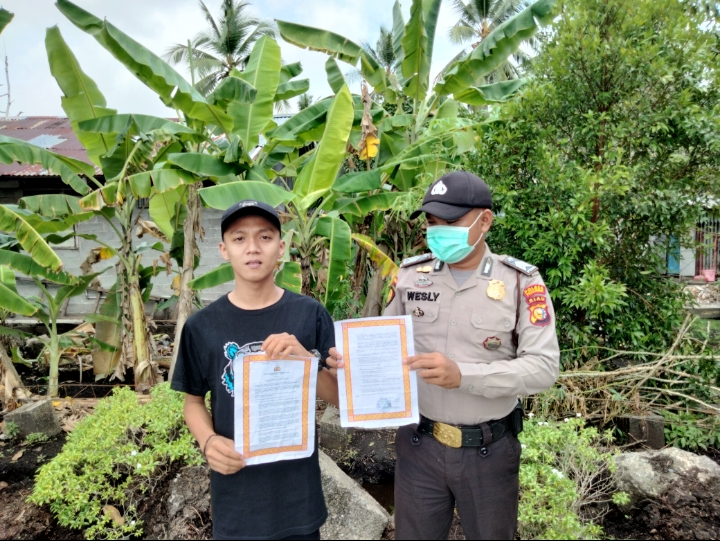 Polsek Kuala Kampar Kembali Sosialisasi dan Bagi Maklumat Kapolda Riau