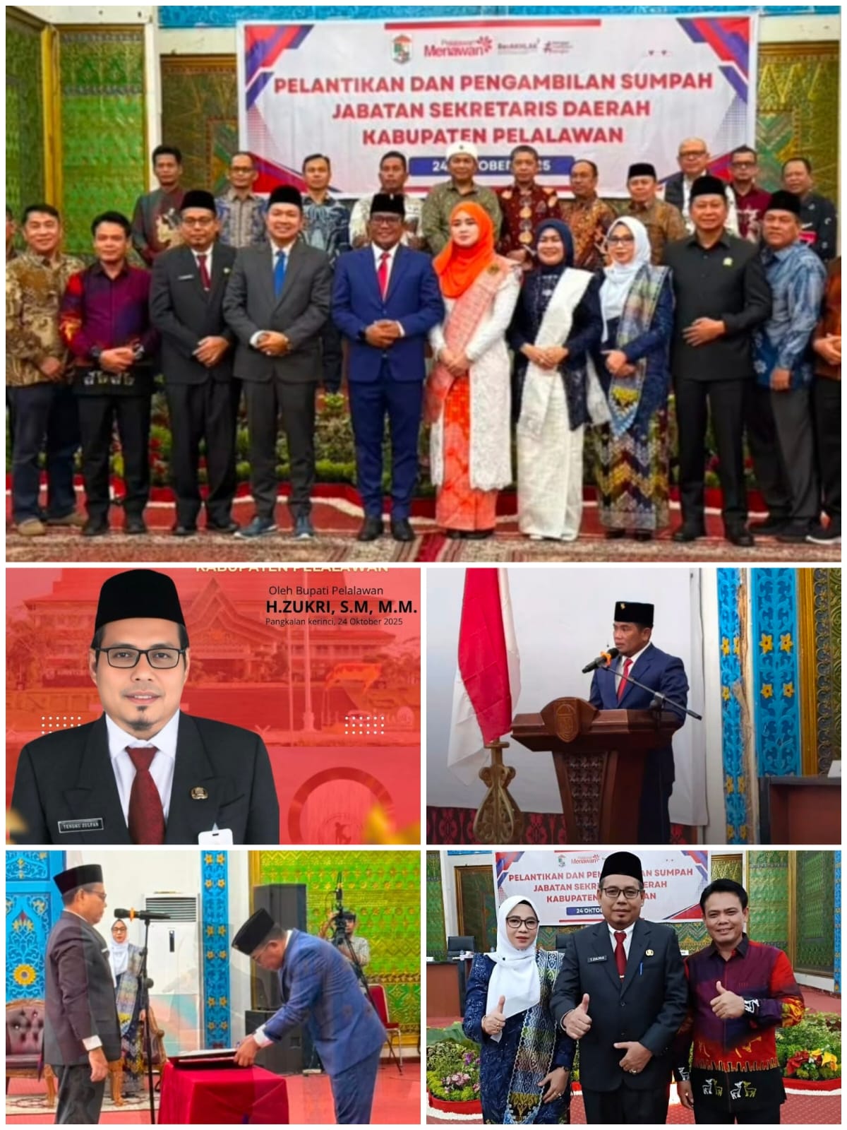 Bupati Pelalawan Zukri Lantik Tengku Zulfan SE Sebagai Sekda Definitif: Tegaskan Komitmen Wujudkan Pemerintahan yang Solid dan Profesional