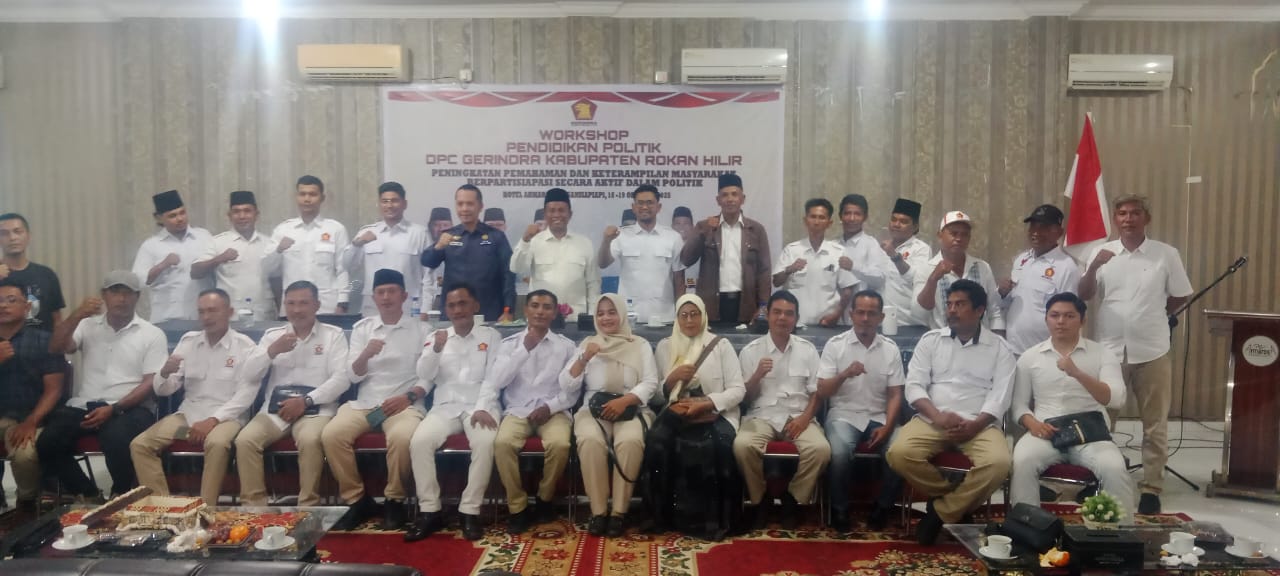 Gerindra Rokan Hilir Gelar Workshop Politik, Dorong Partisipasi Aktif Masyarakat