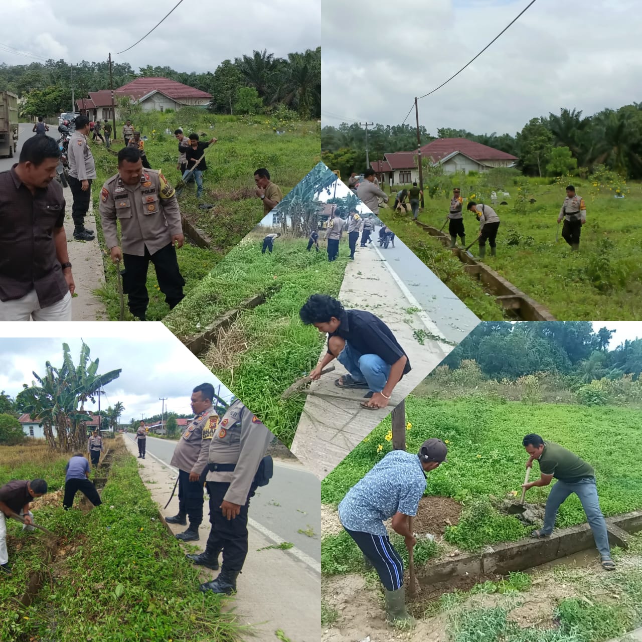 Polsek Kelayang Edukasi dan Goro Pasca Selesai Banjir