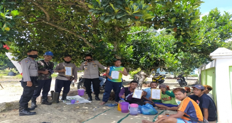 Polsek Bandar Seikijang Sebar Maklumat Larangan Membakar