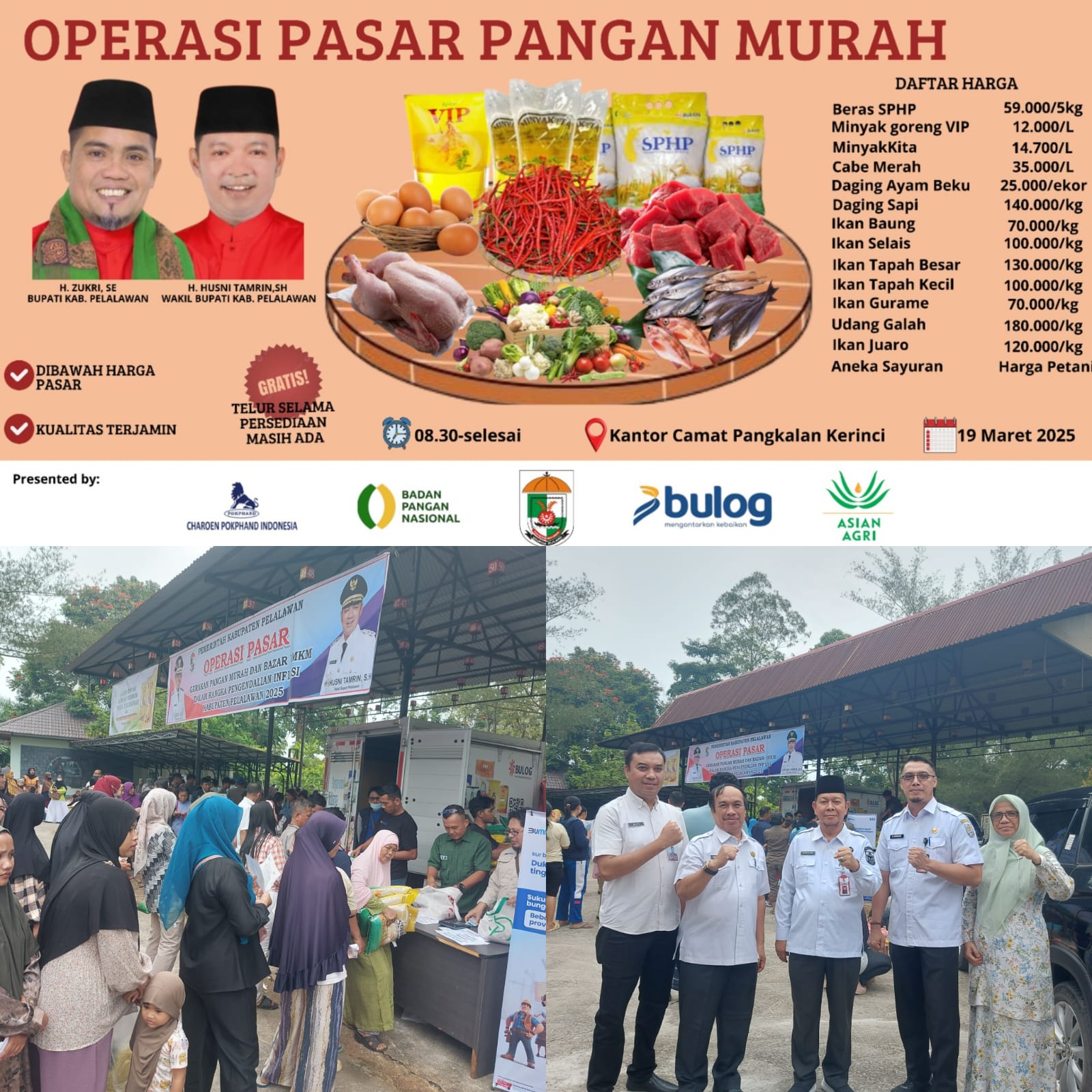 Pemkab Pelalawan Gelar Operasi Pasar Murah, Bantu Masyarakat Hadapi Hari Raya Idul Fitri 1446 Hijriah