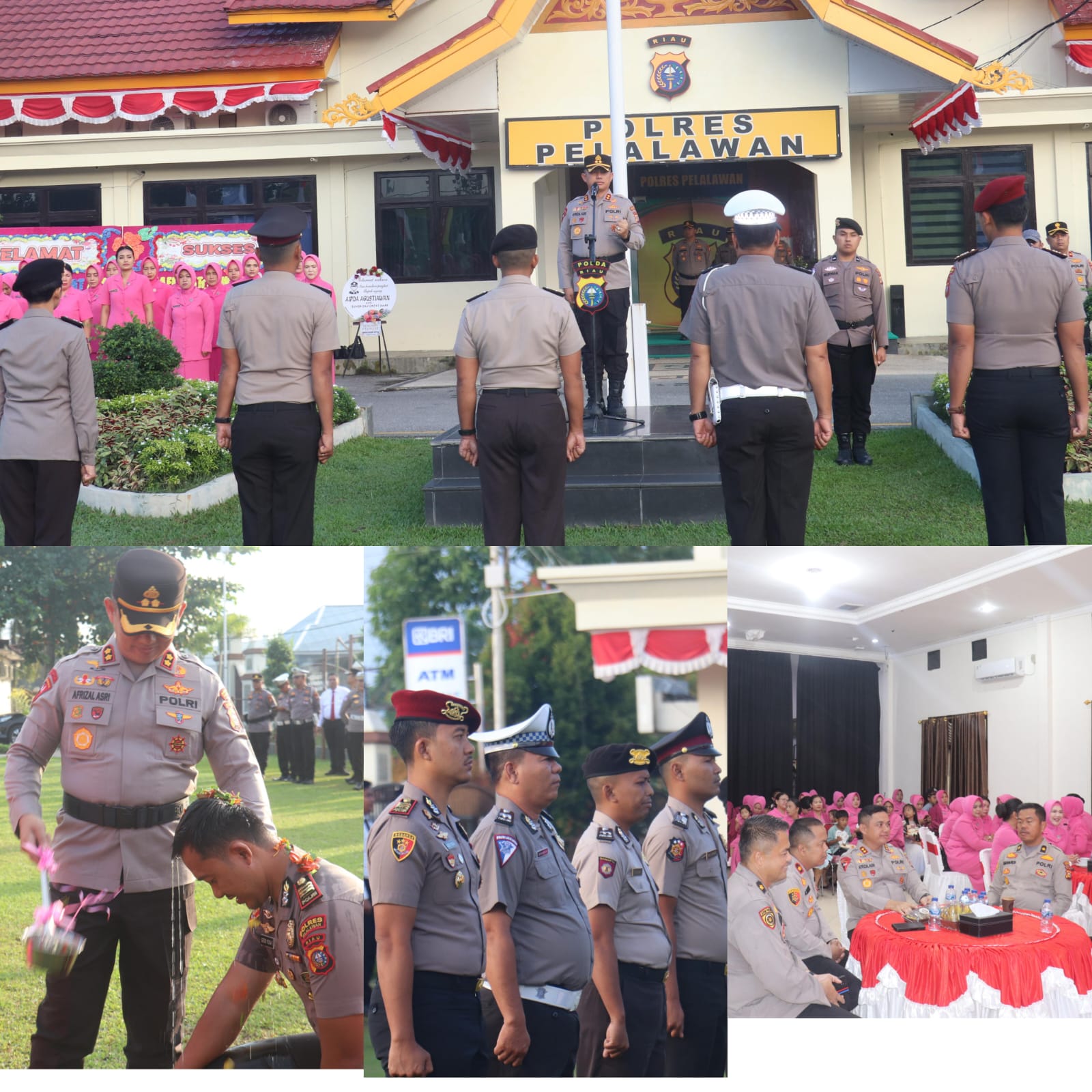 28 Personil Naik Pangkat, Polres Pelalawan Gelar Upacara Khidmat dan Penuh Syukur
