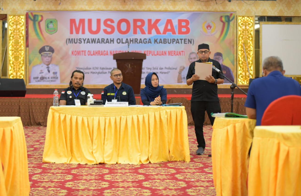 MUSORKAB KONI Meranti. Hasilkan Beberapa Keputusan dan Rekomendasi