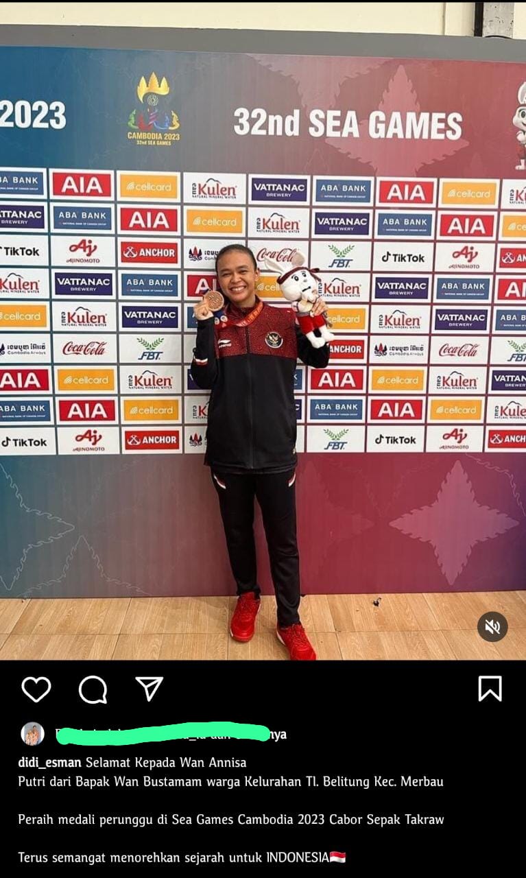 Mewakiki Indonesia Sea Games Di Kemboja tahun 2023 , Anak Teluk Belitung Sumbang Medali Perunggu
