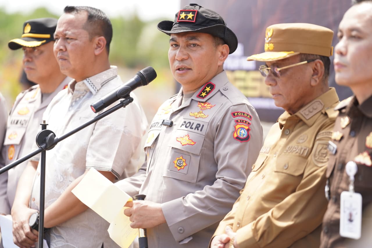 Kapolda Riau Datangi Lokasi Perusakan Mangrove Seluas 118 Hektare di Rohil, 2 Pelaku Ditangkap