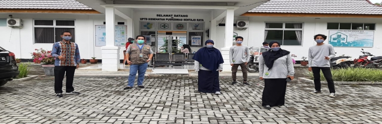 Cegah Covid 19, Unri Serahkan Perlengkapan Protokol Kesehatan di Puskesmas Sentajo