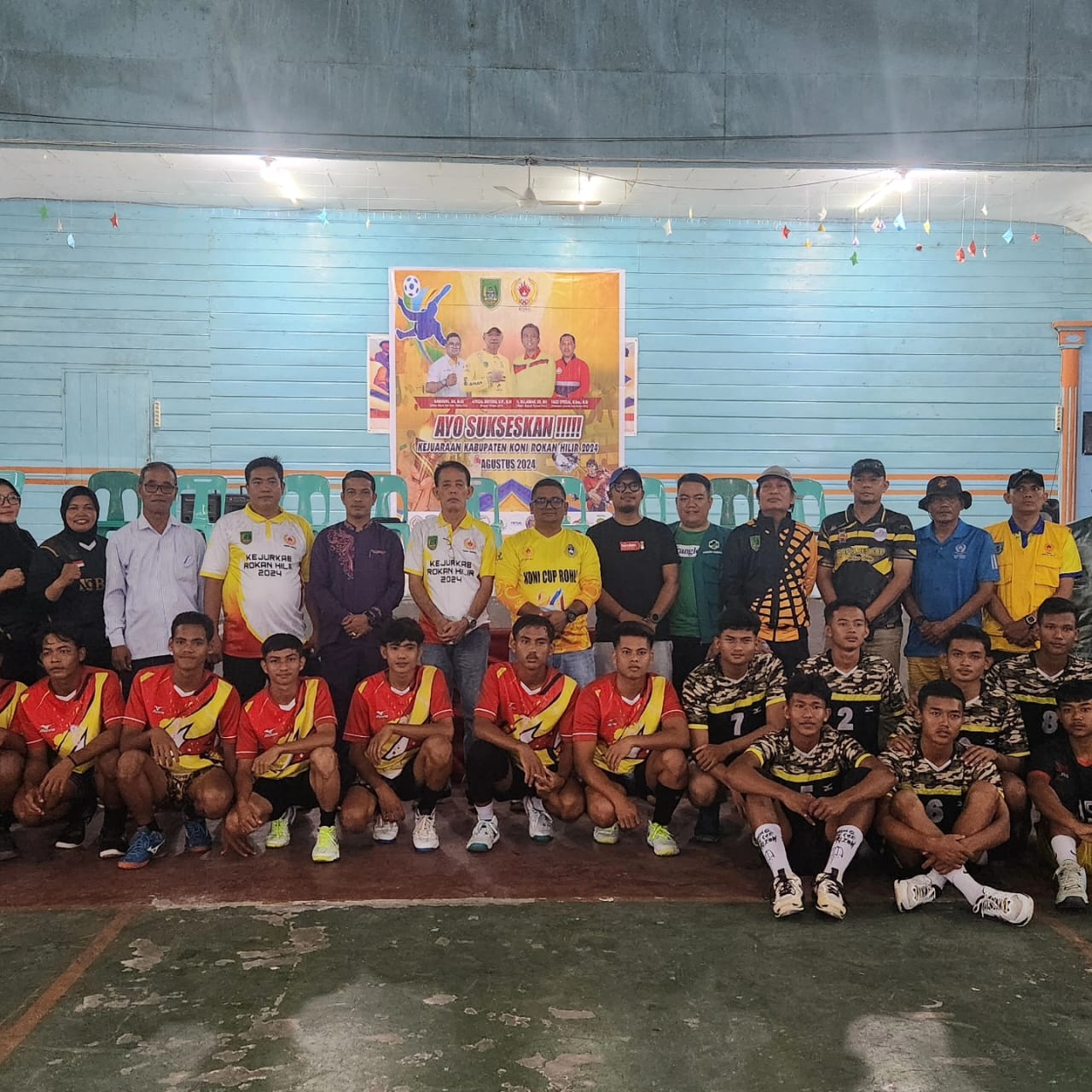Ketua KONI Rohil Buka Turnamen Volly Ball Kejurkab 2024