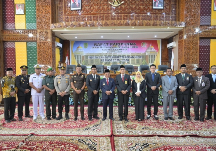 DPRD Rohil Gelar Rapat Paripurna Pidato Sambutan Perdana Bupati Rohil