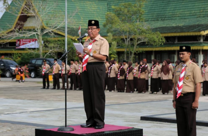 Bupati Inhil Pimpin Upacara Pembukaan Giat Lomba HUT Pramuka