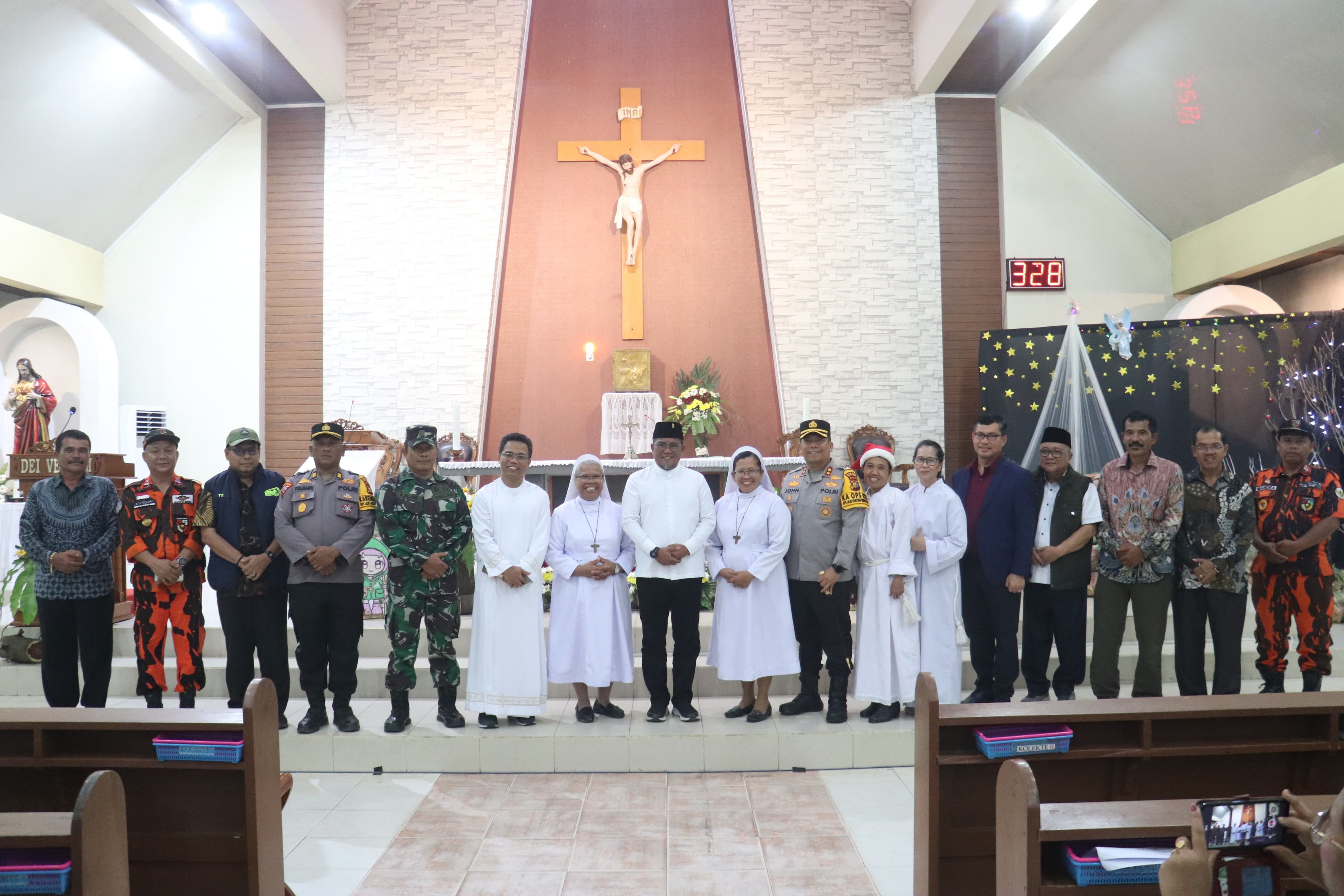 Forkopimda Pelalawan Jaga Malam Natal Aman