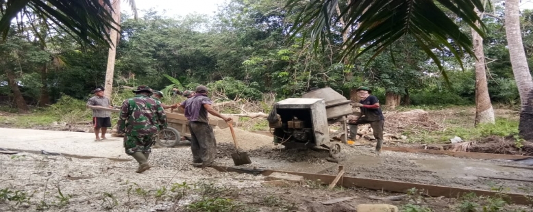 Saya Puas, Sasaran Fisik Tinggal Finishing TMMD ke-108 Kodim 0303/Bengkalis Terang Danramil 07/Bukitbatu