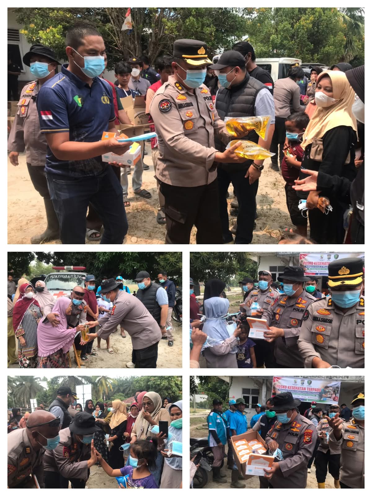 Peduli Warga Terdampak Asap, Polres Pelalawan Gelar Baksos dan Layanan Kesehatan di Kerumutan
