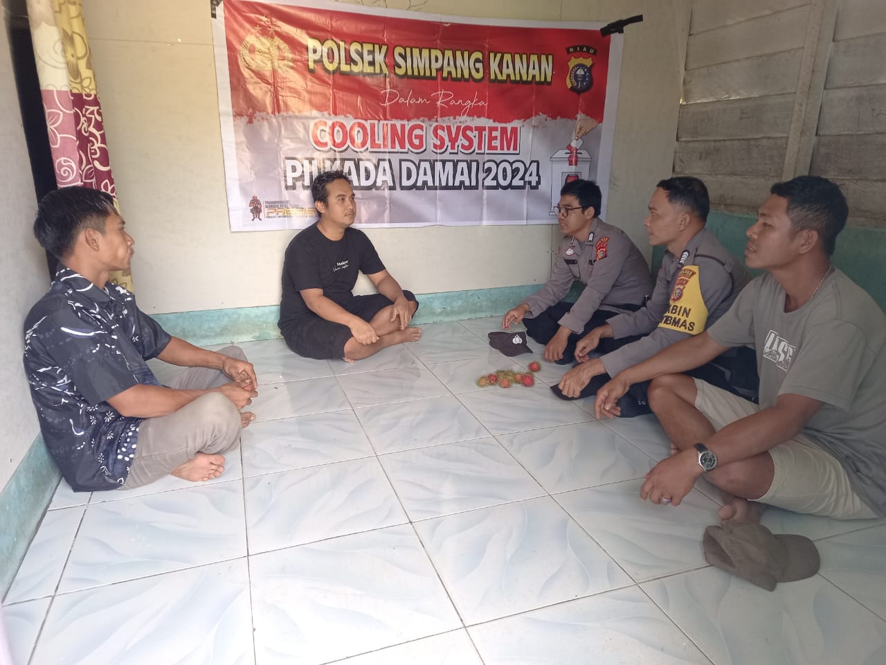 Polsek Simpang Kanan Cooling System,  Masyarakat Bagan Nibung Diberikan Imbauan Khantimnas