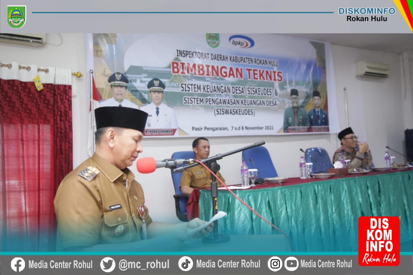 Wabup Rohul buka Bimtek Tentang Laporan Keuangan Desa Secara Digital