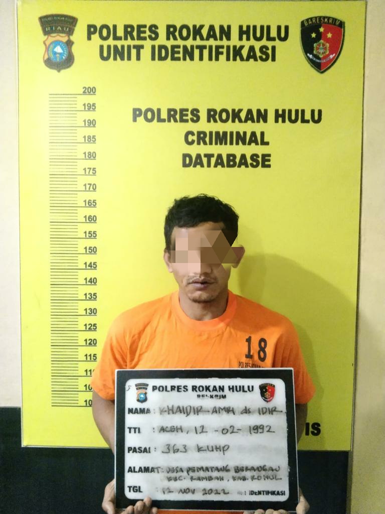 Polres Rohul Tangkap  Dugaan Pencurian di Komplek Perumahan Pemda Rohul
