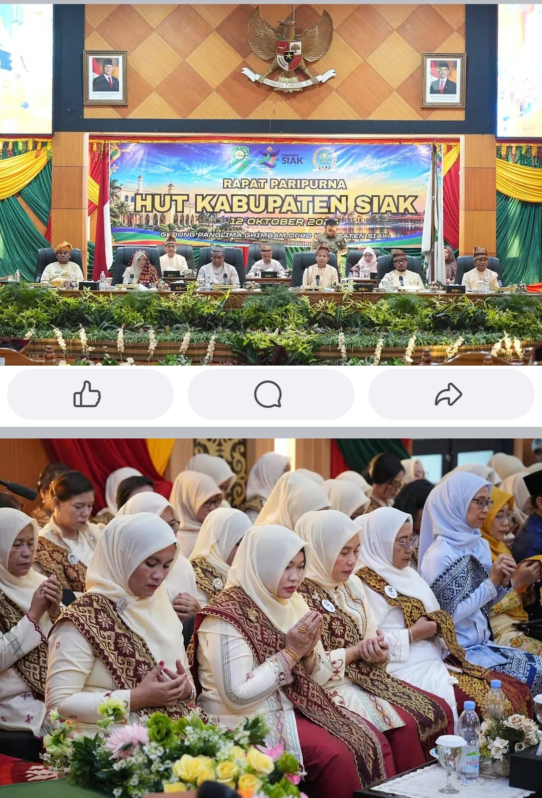 DPRD Kabupaten Siak Gelar Rapat Paripurna Peringatan HUT ke-27 Kabupaten Siak