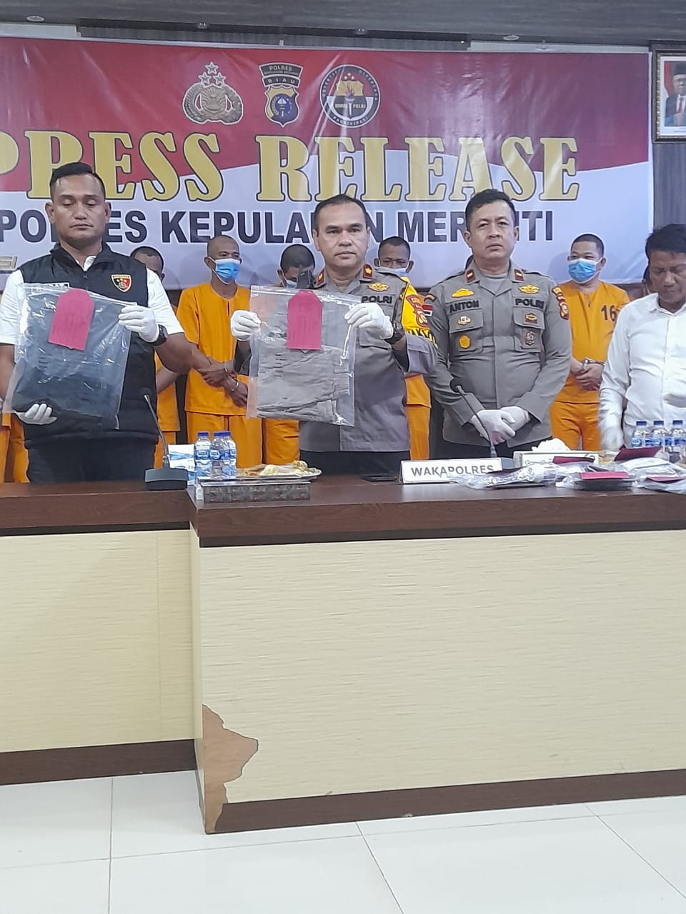 Kasus Narkoba, Pencabulan dan Kasus Rokok Berhasil di Ungkap Polres Meranti