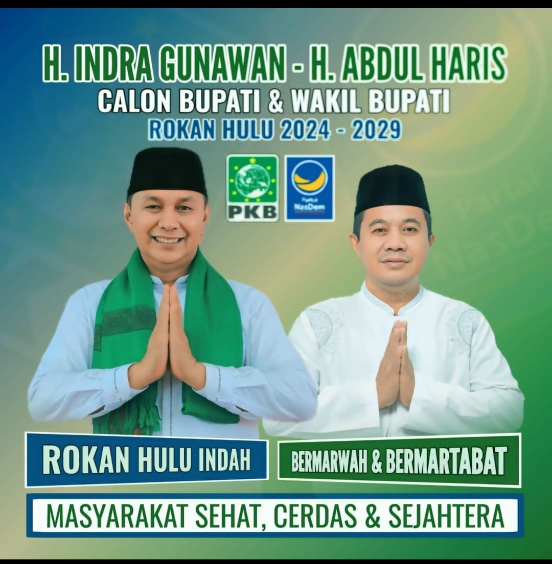 H Indra Gunawan dan H  Abdul Haris Lubis Akan Berlayar  dengan  PKB dan Nasdem  di Pilkada 2024