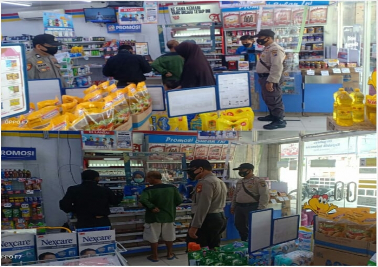 Polsek Bandar Seikijang Sosialisasi AKB di Indomart daÃ± Alfamart