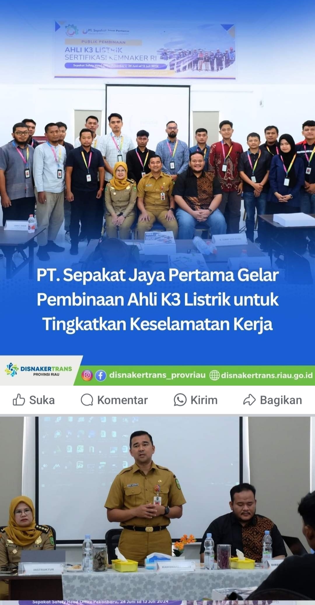 H Boby : Pembinaan Ahli K3 Listrik Riau Terus di Tingkatkan