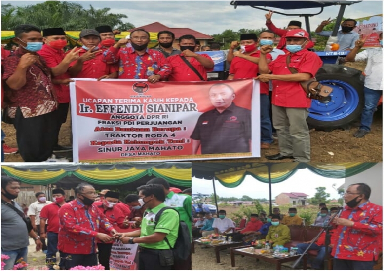 Bersahabat dengan Petani, Anggota Komisi IV Effendi Sianipar Salurkan Alat Pertanian